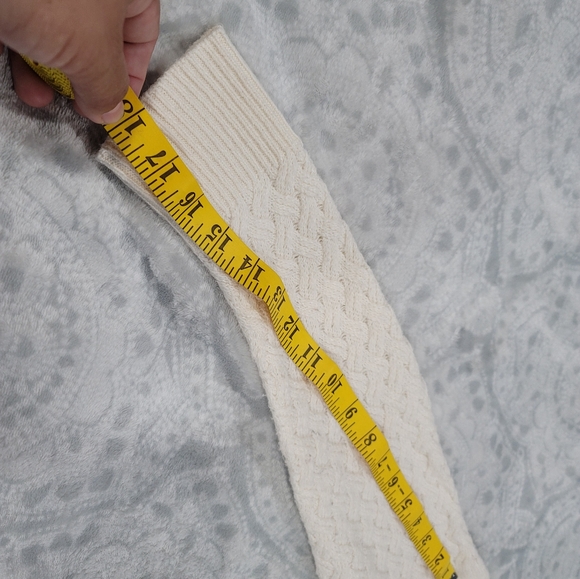 Elegant Cream Sweater Vince Camuto r, petite size M, 57% cotton, turtleneck - Picture 6 of 8